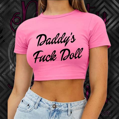 Daddy's Fuck Doll Slut Crop Top Women Slut Size - Etsy
