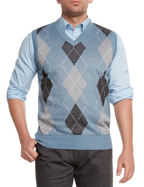 Mens Sweater Vest Blue at Johanna Reed blog