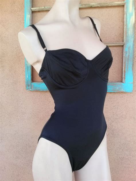 Vintage 1980s Swim Suit One Piece Norma Kamali Maillot Bathing Suit Sz ...