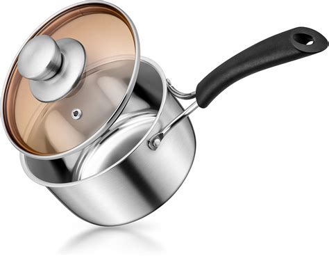 HaWare 2 Quart Saucepan, Stainless Steel Sauce Pan with Lid ...