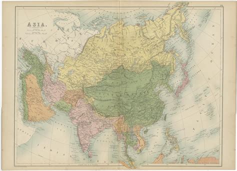 Antique Map of Asia by A and C, Black, 1870 For Sale at 1stDibs | asia map 1940, asia map 1850 ...