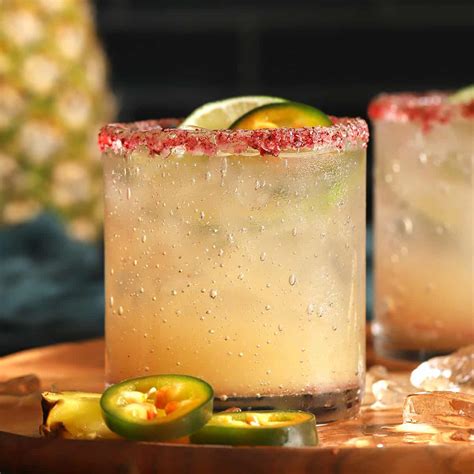 Sweet and Spicy Pineapple Margarita - Homemade Happy Hour