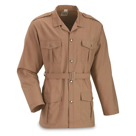 French Military Tropical Long Sleeve Safari Field Shirt, New - 745724 ...