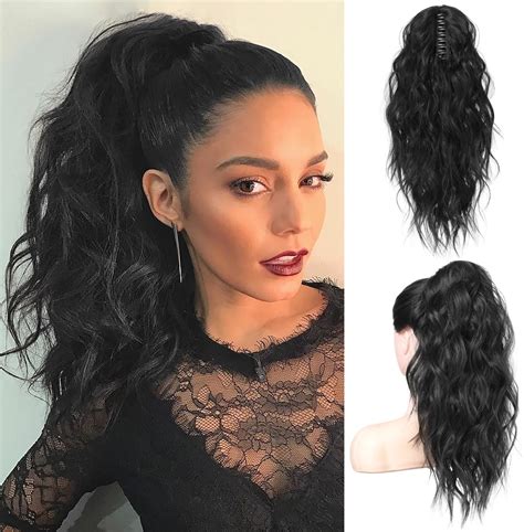 Amazon.com : HOOJIH Ponytail Extension, Clip in Ponytail Hair Extension ...