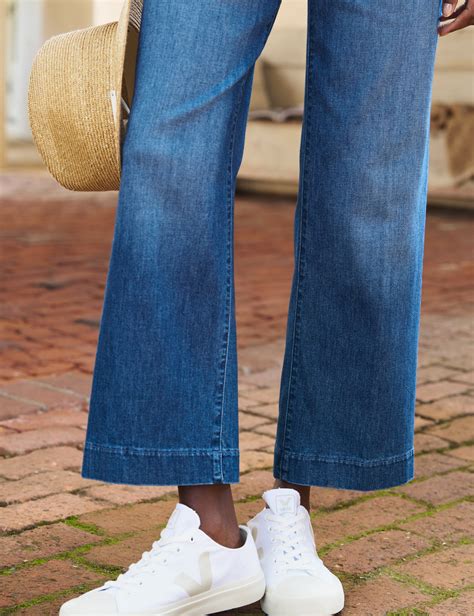 Westport, The Italian Wide-Leg Trouser, Washed Denim – ReLoved by Frank ...