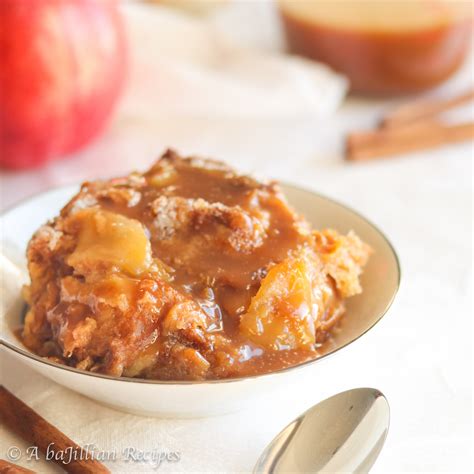 Salted Caramel Apple Bread Pudding - A baJillian Recipes