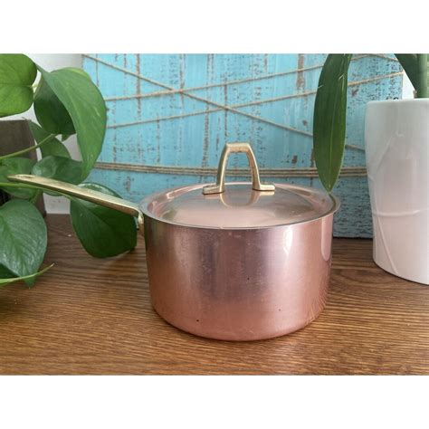 Vintage 1801 Paul Revere Copper Cookware 1 Quart Sauce Pan With Lid ...