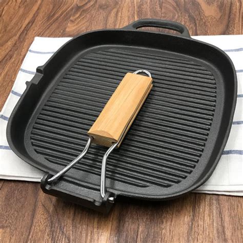 Grill Pan Large Cast Iron Nonstick Frying Pan Meat... - Grandado