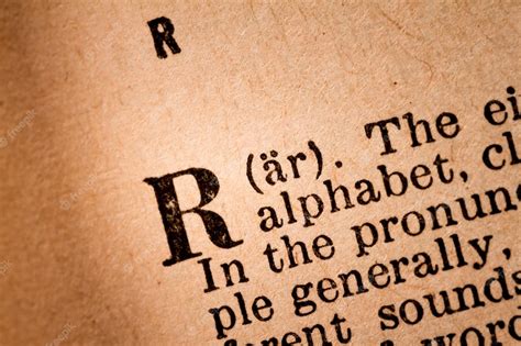 Premium Photo | Closeup of a r the 18th letter of the latin alphabet
