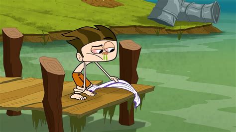 Shirtless Drawn Cartoon Boys & Men: McGee & Squirt in Swimming Trunks 2