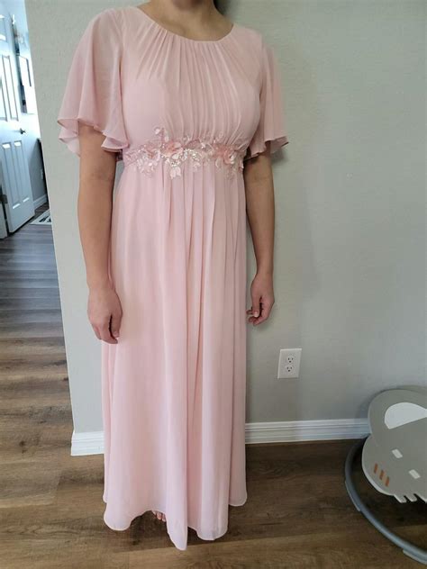 Plus Size Short Sleeve Pleated A-Line Maxi Formal Evening Dress - Ever ...