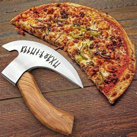 Amazon.com: Professional Handmade Viking Steel Pizza Cutter Axe - Pizza ...