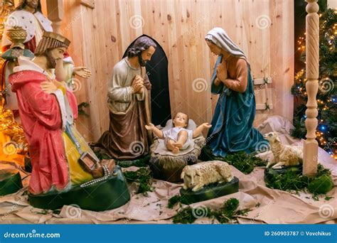 Nativity. Nativity Scene with the Holy Child, the Most Holy Theotokos ...
