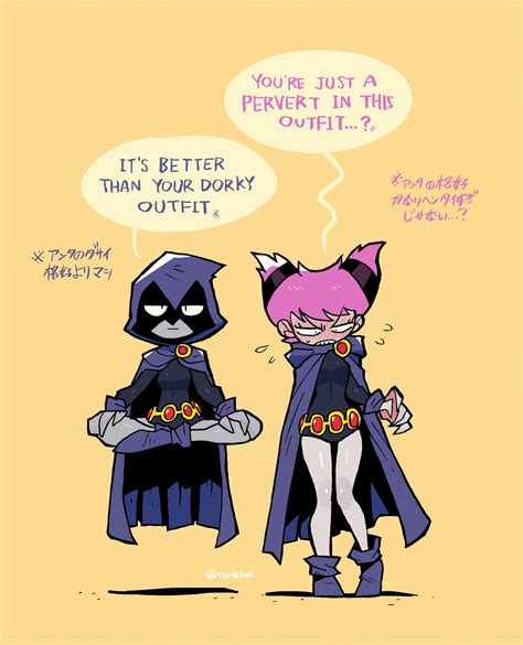 raven and jinx (dc comics and 1 more) drawn by rariatto_(ganguri ...