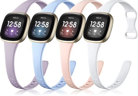 Amazon.com: Getino Compatible with Fitbit Versa 4/ Versa 3 Bands/Sense ...