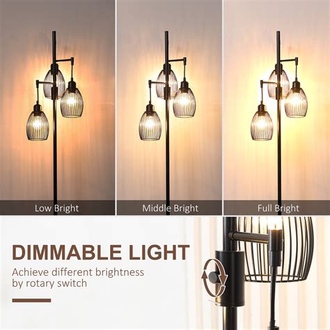 Modern 3 Lights Floor Lamp Dimmable
