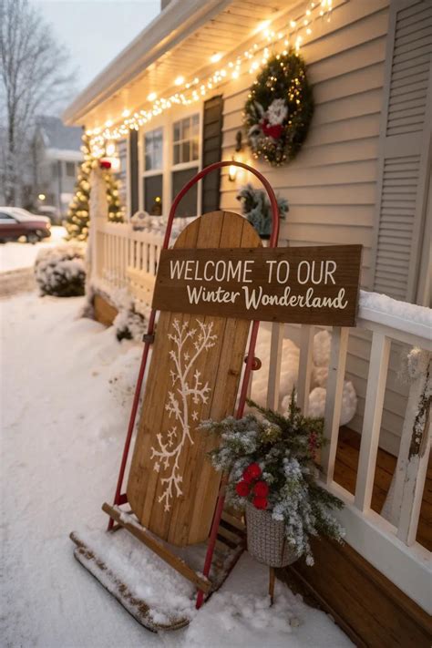 23+ Charming Christmas Sled Decor Ideas