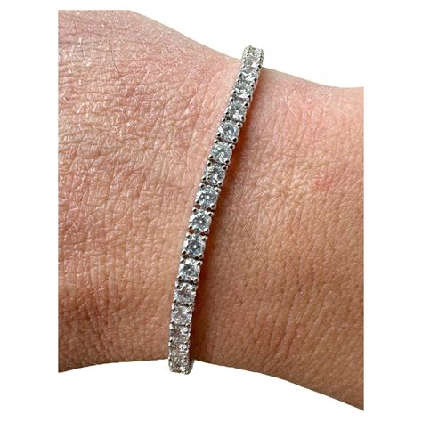 5 Carat Diamond Tennis Bracelet 14k White Gold For Sale at 1stDibs | 5 ...
