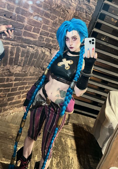 Jinx Cosplay Poster, Print Sexy Jinx League Of Legends Cosplay,