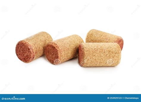 Set of Wine Bottle Corks Isolated on White Stock Image - Image of ...
