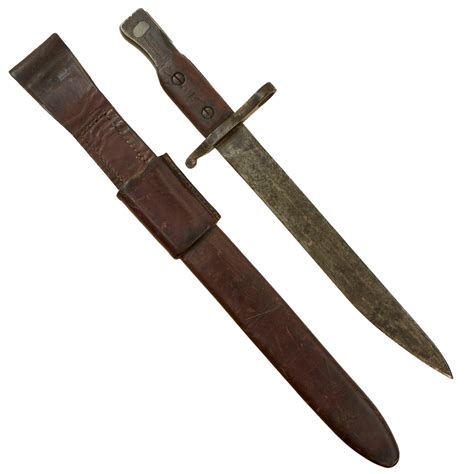 Original Canadian WWI Mk.II Sharpened Ross Rifle Bayonet and Scabbard ...