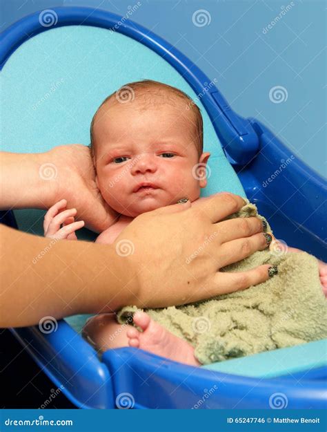 Baby Bath Time stock photo. Image of caucasian, gentle - 65247746