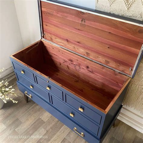 Painted Vintage Cedar Chest Makeover - Fresh Take Furnishings