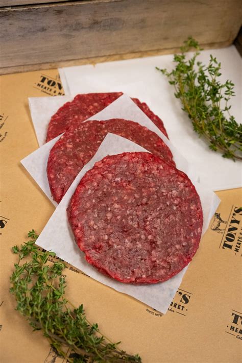Lean Ground Beef Patties 95% + - Tony's Meats & Market