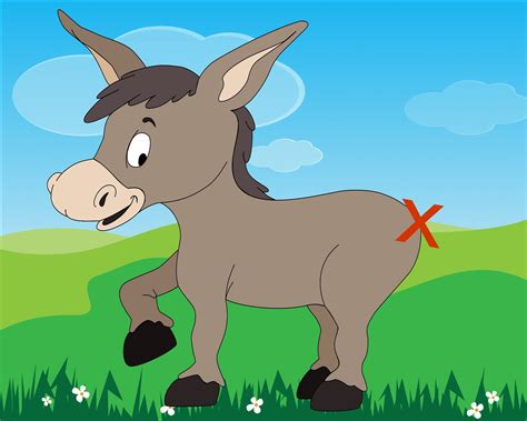 Pin the tail on the donkey download digital printable – Artofit