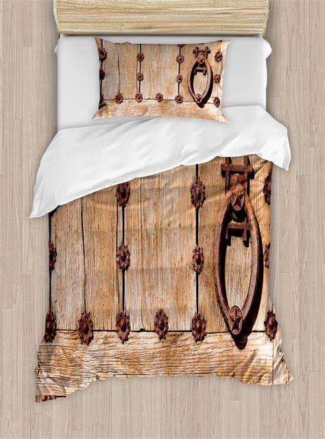 Rustic Duvet Cover Set, Spanish Entrance of Rusty Medieval Style ...