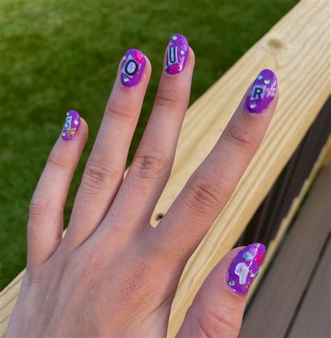 Olivia Rodrigo Nails Sour | Nails, Olivia, Concert dresses