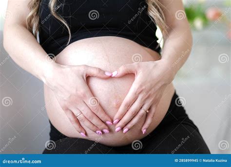 Mother Love, Pregnant Woman with Big Belly Advanced Pregnancy Resting ...