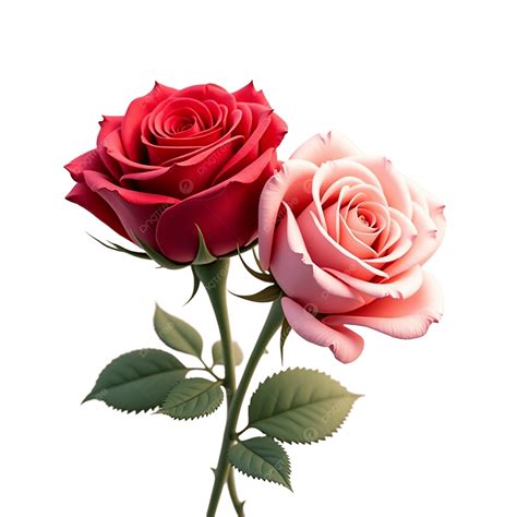 Red Roses With Swirls Lovely Flowers, Two Roses Flower, Two Roses PNG Transparent Image and ...