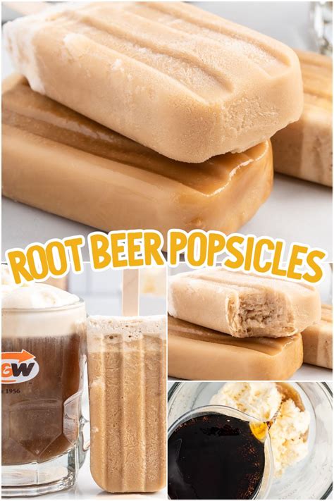Root Beer Popsicles | Root beer float popsicles, Root beer popsicles ...