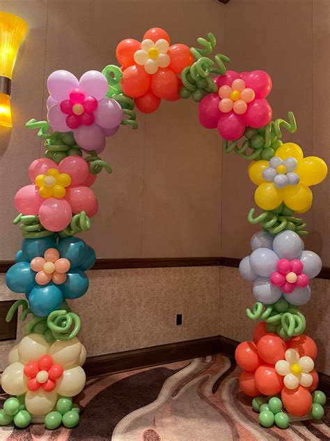 Flower Balloon Arch | Balloon flowers, Balloons, Balloon decorations
