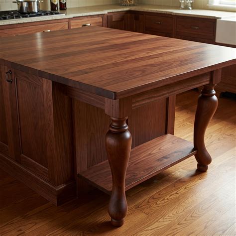 12 Stunning Ideas Stained Wood Kitchen Island Table With Legs For ...