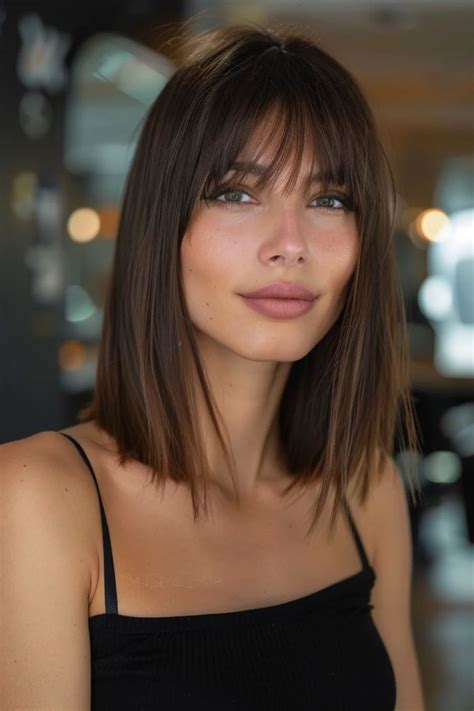 42 Long Bobs With Bangs Hairstyles to Unleash Your Inner French Girl ...