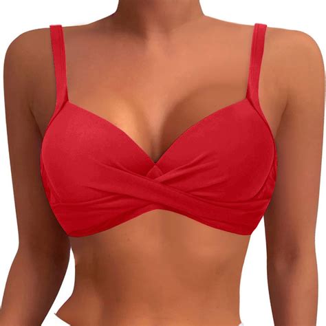 Celivon Womens Bikinis Swimsuit Underwire Bikini Top Push Up Swim Top ...