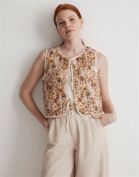 Women's Reversible Tie-Front Vest Top in Flora Field in 2023 | Vest top ...