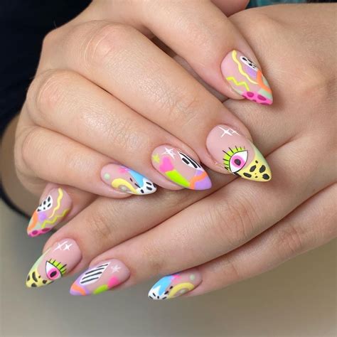 Colorful Nails Art | 2023 | Beach Nails art | Manicura de uñas, Uñas ...