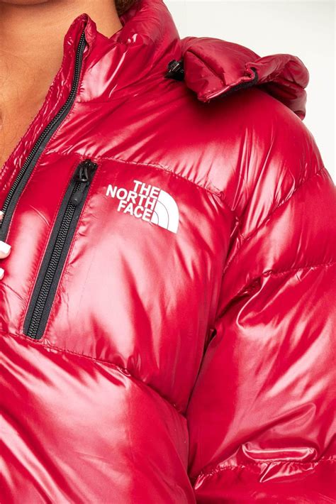 Oversized Puffer Jacket, Red Puffer Jacket, Puffy Jacket, Red Leather ...