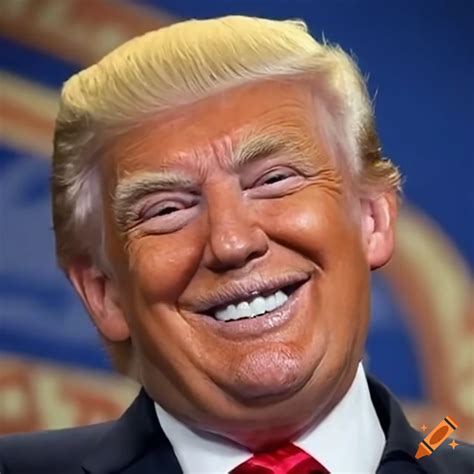 Smiling surreal depiction of donald trump on Craiyon