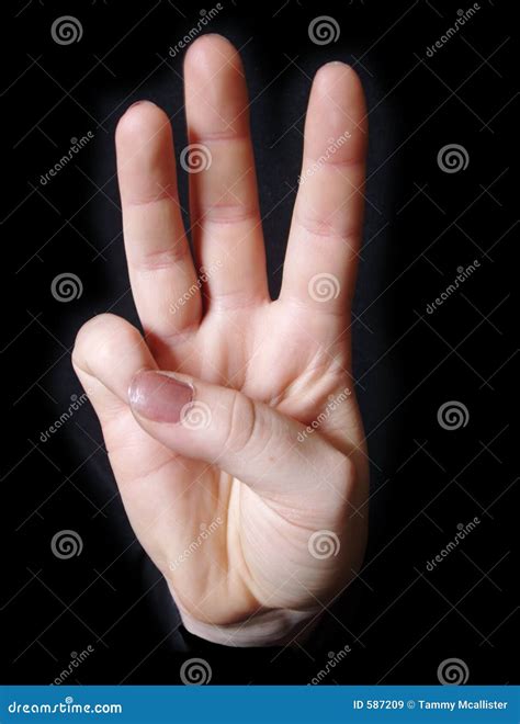 Letter w in sign language stock image. Image of impaired - 587209