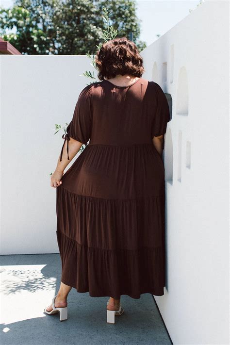 Plus Size Brown Dress - Embrace Elegance & Comfort in Harlow Dress ...