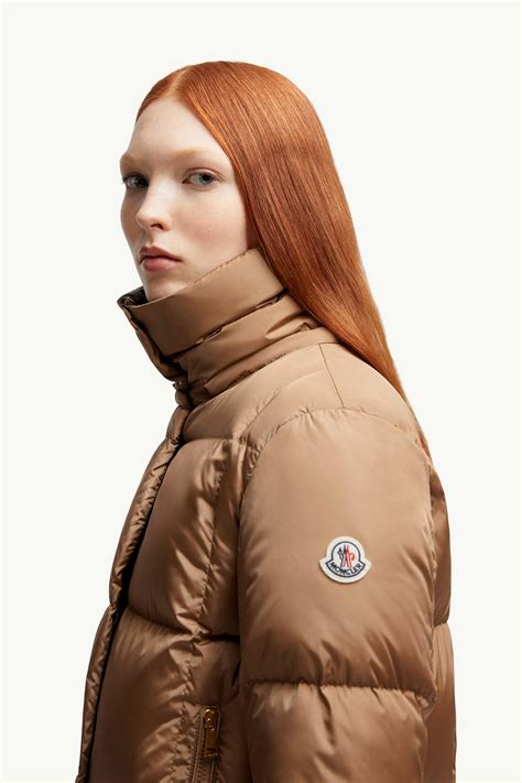 Camel Beige Castelnou Square-Quilted Hooded Short Down Jacket - Short ...