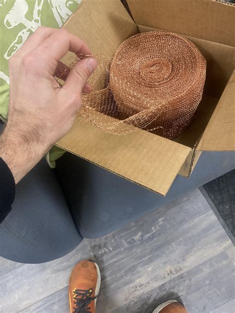 Found a roll of copper mesh in a box. It appears to be some sort of sheath for something. Found ...