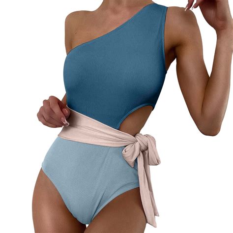 GWAABD Womens Bathing Suit One Shoulder Bathing Suit Cutout Swimsuit ...