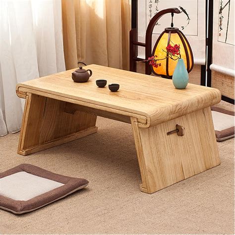 Amazon.com: JUNZAI Wooden Folding,Japanese Floor Desk Floor Table Tray ...