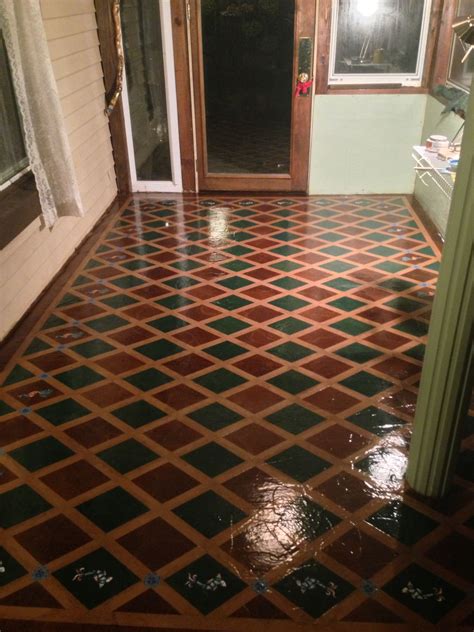 Stunning Stenciled Paperbag Floor