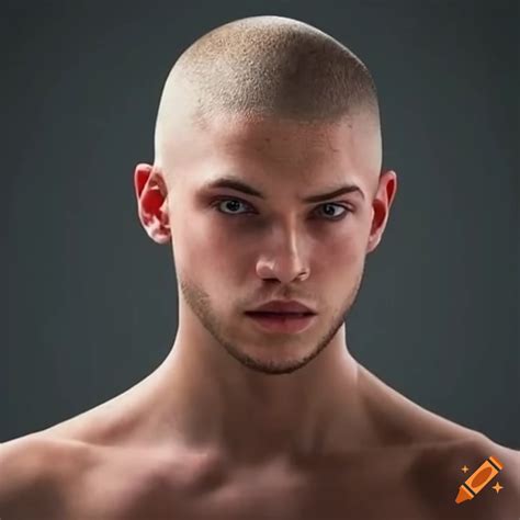 Portrait of a man named rob with buzz cut blonde hair